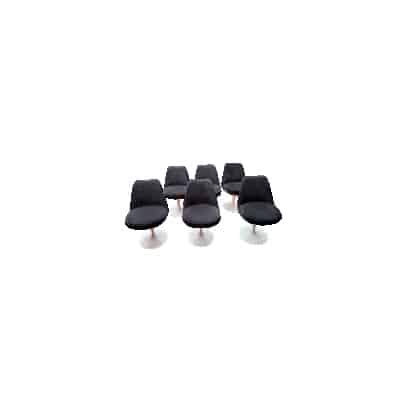 Eero Saarinen pour Knoll : 6 chaises ‘TULIP’ pivotantes 2