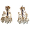 Paire de Lustes Néoclassique en bronze doré et cristal. Circa 1900 10
