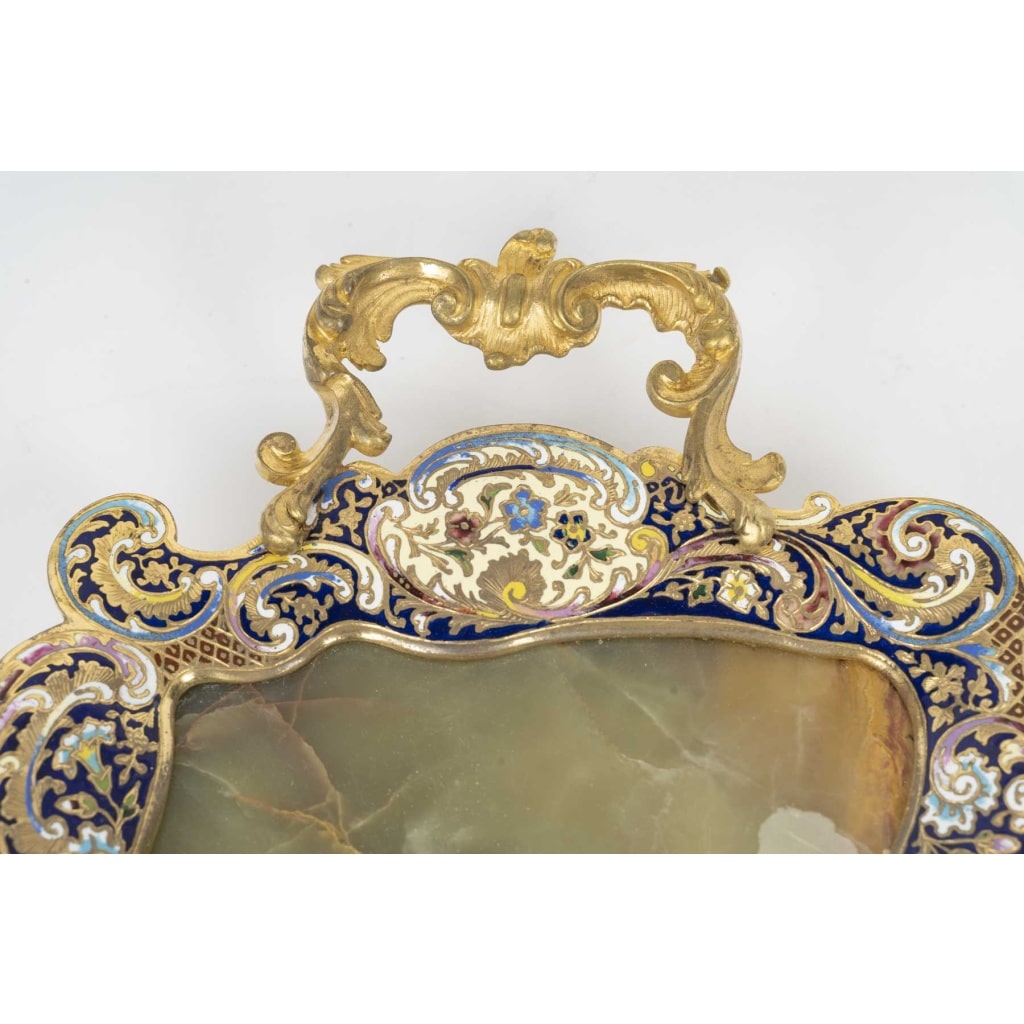 Plateau en onyx, bronze doré et émaux cloisonnés – époque Napoléon III, XIXᵉ siècle 8