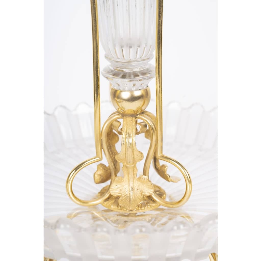 Centre de table en cristal signé Baccarat et bronze doré, début XXᵉ siècle 5