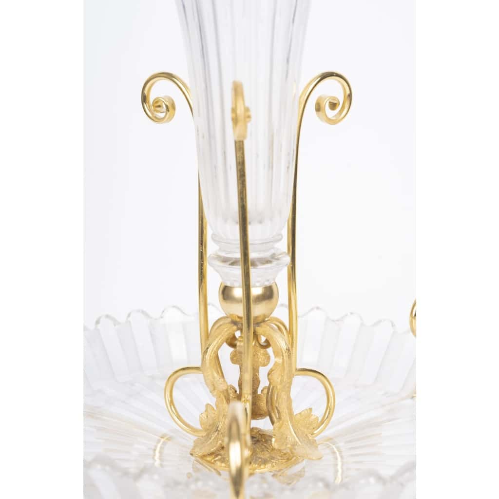 Centre de table en cristal signé Baccarat et bronze doré, début XXᵉ siècle 6