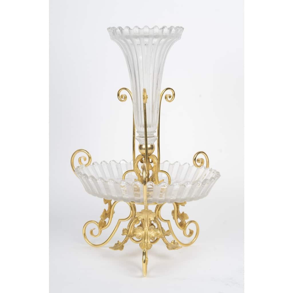 Centre de table en cristal signé Baccarat et bronze doré, début XXᵉ siècle 7