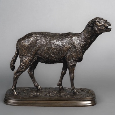 Sculpture – Le Mouton Des Vosges , Pierre – Jules Mêne (1810-1879) – Bronze