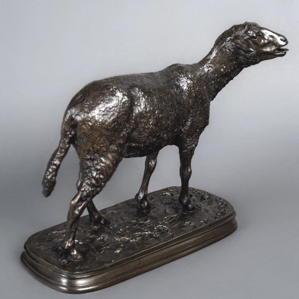 Sculpture – Le Mouton Des Vosges , Pierre – Jules Mêne (1810-1879) – Bronze 7