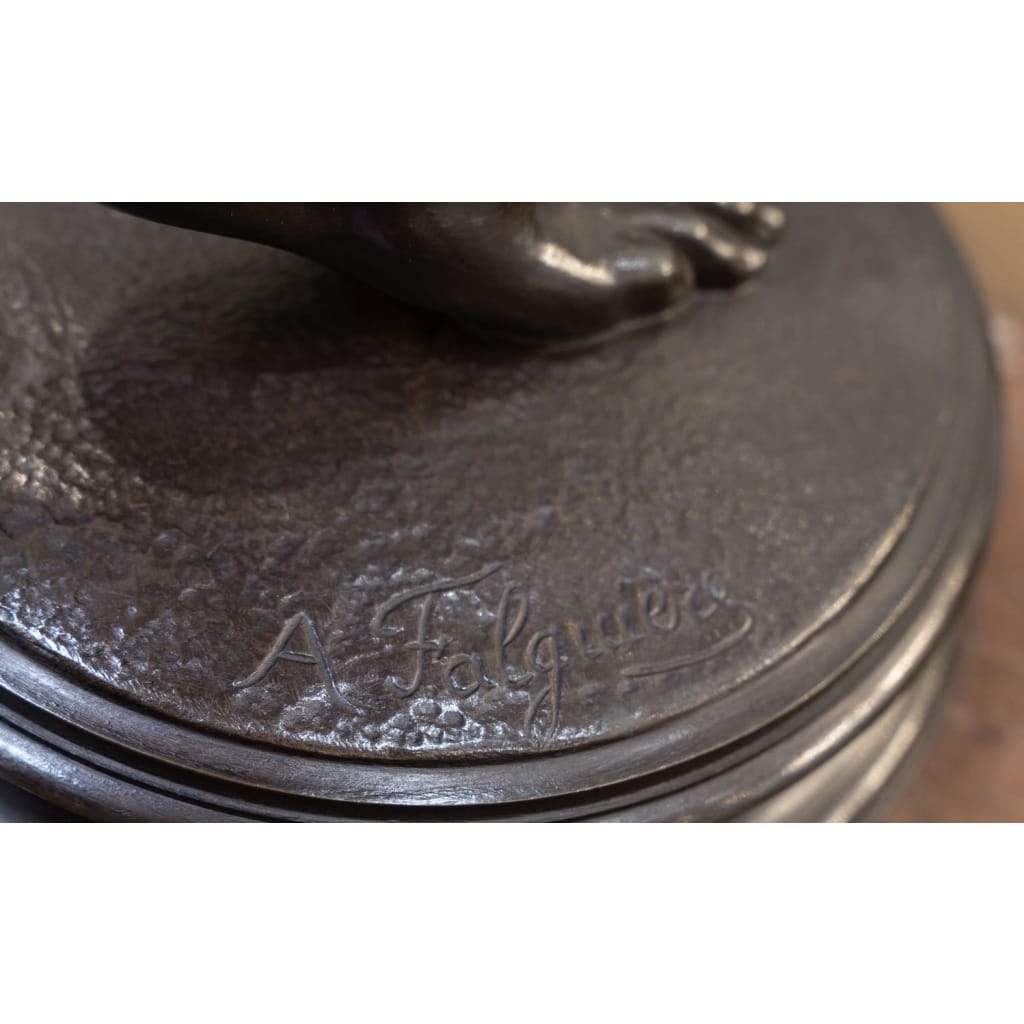 Sculpture – Le Vainqueur Au Combat De Coqs , Alexandre Falguière (1831-1900) – Bronze 10 Sculpture – Le Vainqueur Au Combat De Coqs , Alexandre Falguière (1831-1900) – Bronze 10