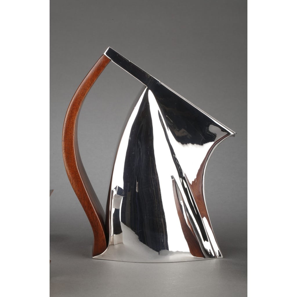 Pierre CARDIN – Service thé café 4 pièces argent massif modèle futuriste XXè 6 Pierre CARDIN – Service thé café 4 pièces argent massif modèle futuriste XXè 6