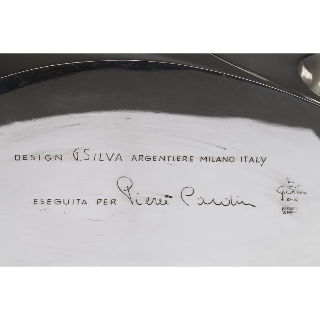 Pierre CARDIN – Service thé café 4 pièces argent massif modèle futuriste XXè 26 Pierre CARDIN – Service thé café 4 pièces argent massif modèle futuriste XXè 26