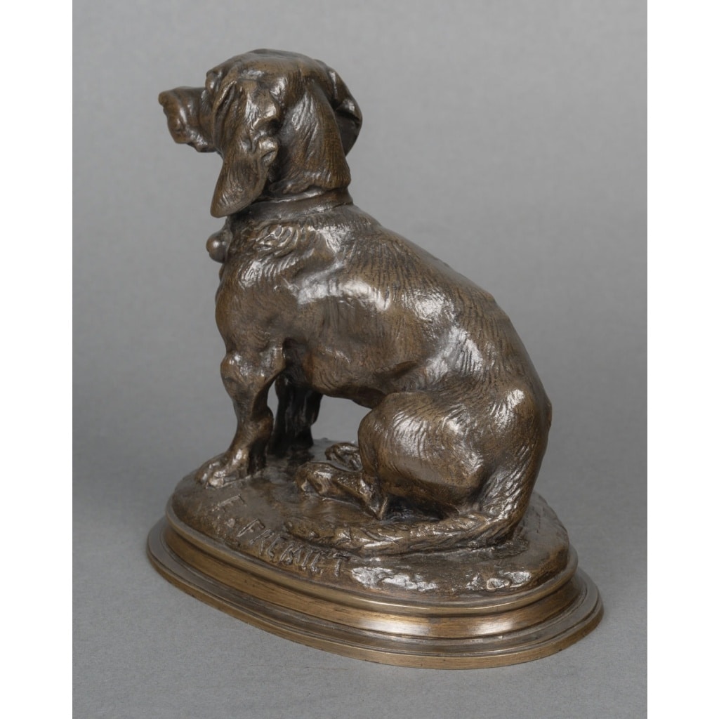 Sculpture – Basset Assis (Ravageot) , Emmanuel Frémiet (1824 -1910) – Bronze 9 Sculpture – Basset Assis (Ravageot) , Emmanuel Frémiet (1824 -1910) – Bronze 9