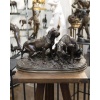 Groupe En Bronze , Chiens Saintongeois Au Repos , Pierre – Jules Mêne (1810-1879) 14 Groupe En Bronze , Chiens Saintongeois Au Repos , Pierre – Jules Mêne (1810-1879) 14