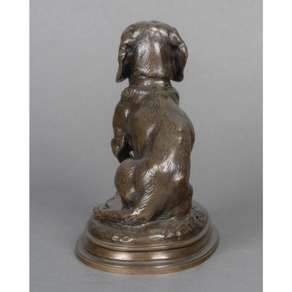Sculpture – Basset Assis (Ravageot) , Emmanuel Frémiet (1824 -1910) – Bronze 10 Sculpture – Basset Assis (Ravageot) , Emmanuel Frémiet (1824 -1910) – Bronze 10