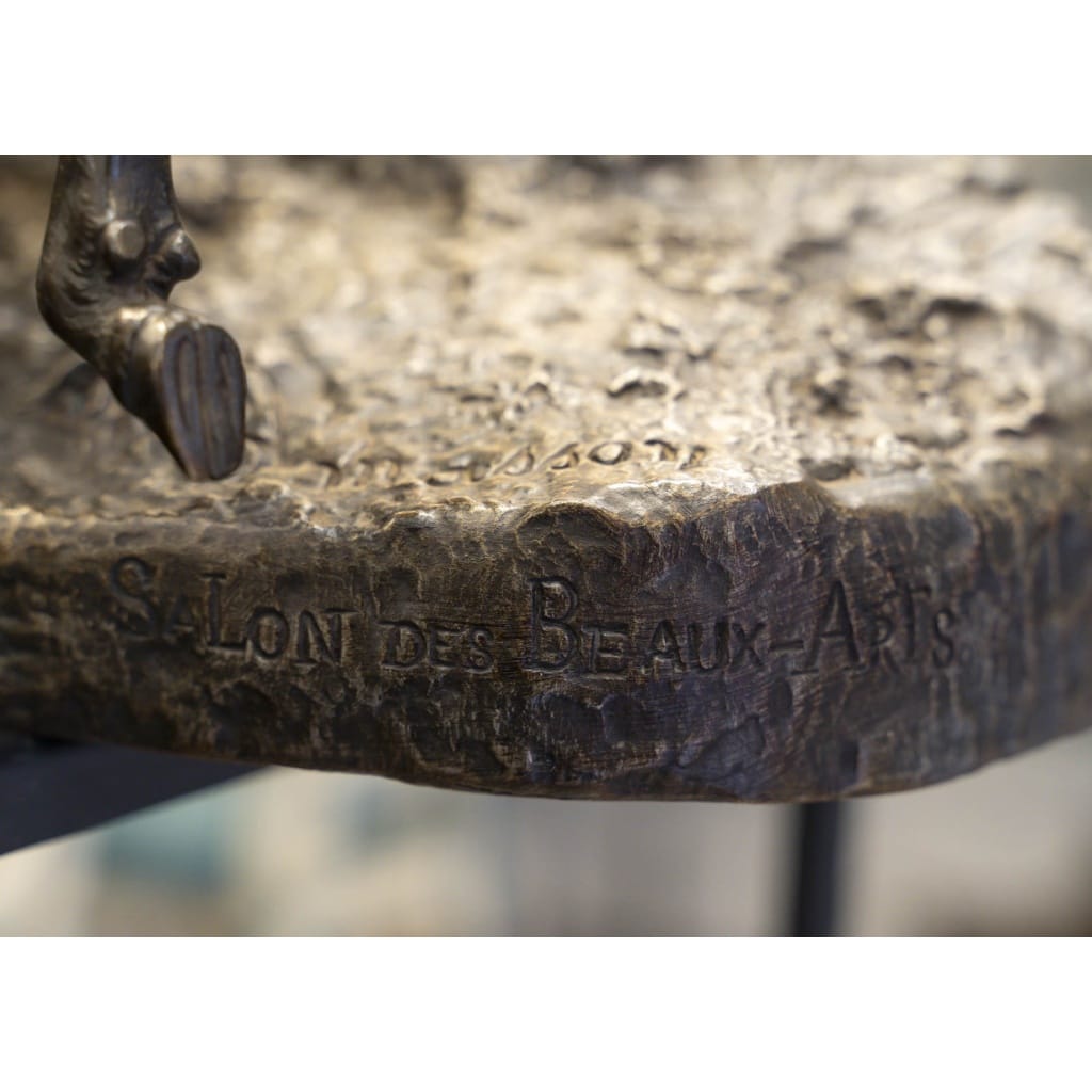 Sculpture – Famille De Cervidés , Clovis – Edmond Masson (1838-1913) – Bronze 12 Sculpture – Famille De Cervidés , Clovis – Edmond Masson (1838-1913) – Bronze 12