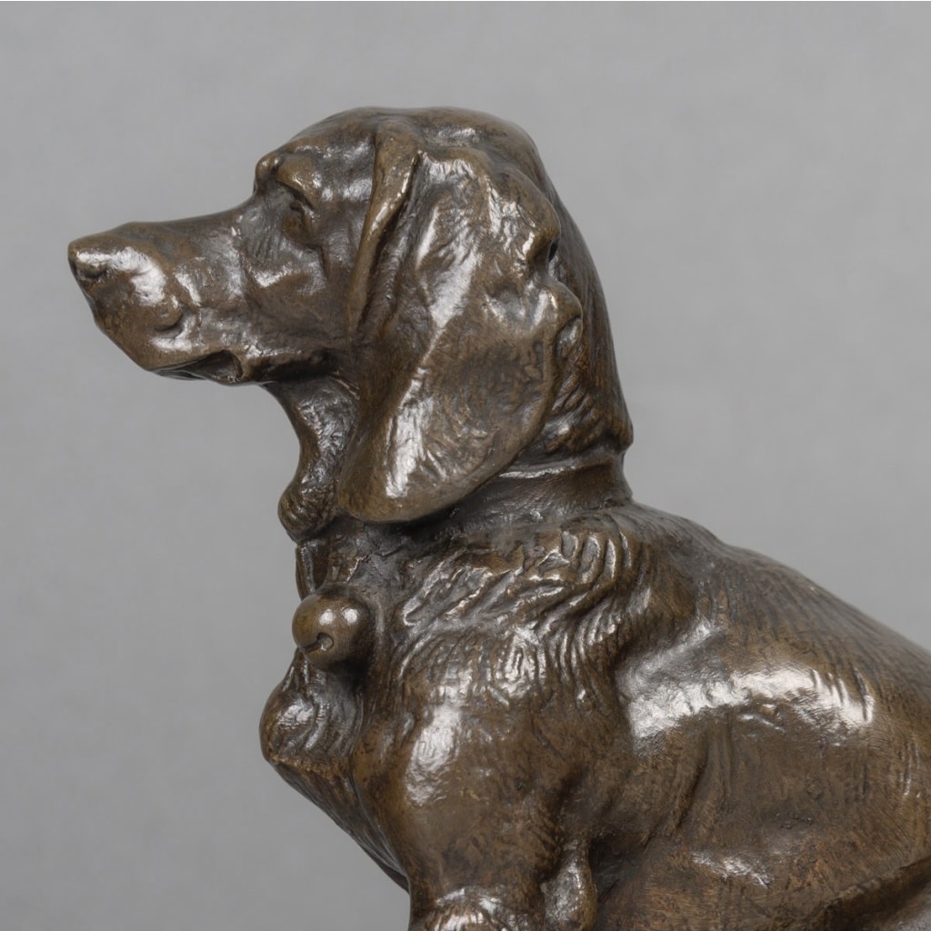 Sculpture – Basset Assis (Ravageot) , Emmanuel Frémiet (1824 -1910) – Bronze 7 Sculpture – Basset Assis (Ravageot) , Emmanuel Frémiet (1824 -1910) – Bronze 7