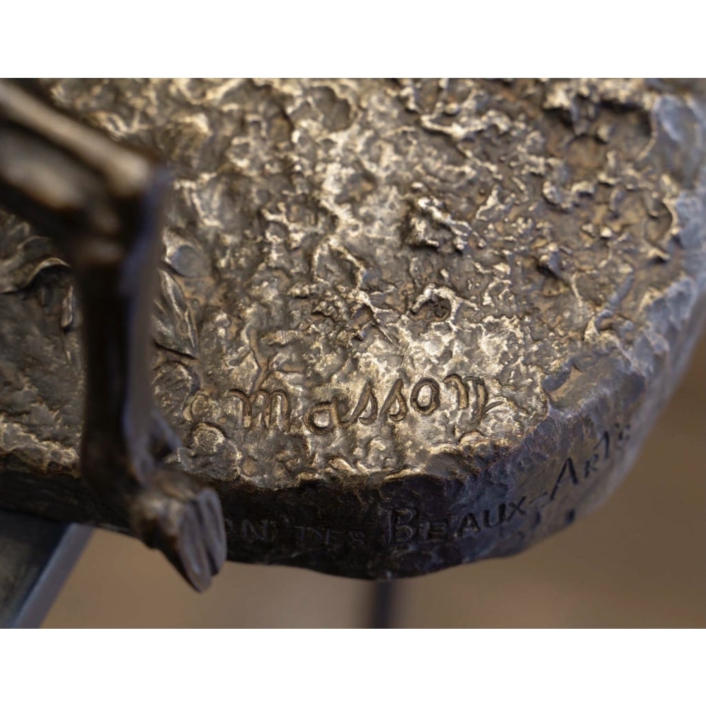 Sculpture – Famille De Cervidés , Clovis – Edmond Masson (1838-1913) – Bronze 11 Sculpture – Famille De Cervidés , Clovis – Edmond Masson (1838-1913) – Bronze 11