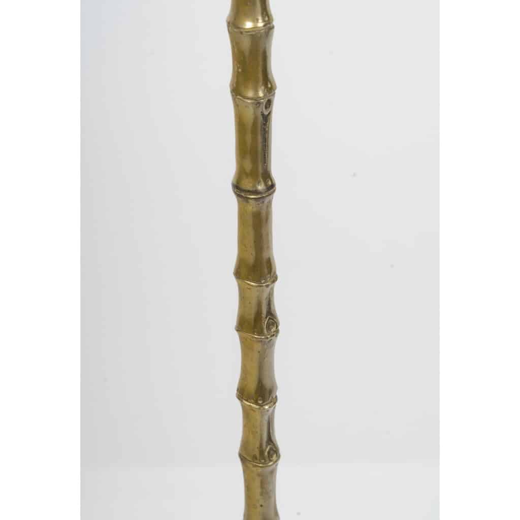 Lampadaire en laiton à l’imitation du bambou, années 1950 5