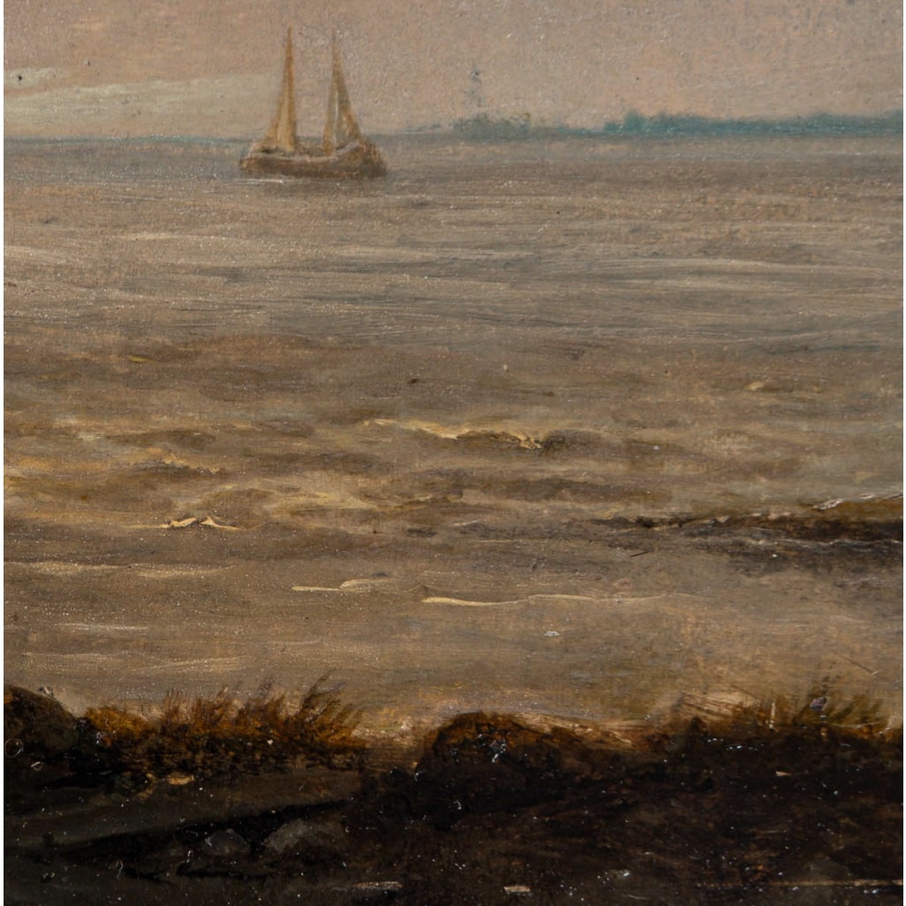 Auguste Henri Musin (1852–1923) – Les Pêcheurs, huile sur bois, vers 1890-1900 6 Auguste Henri Musin (1852–1923) – Les Pêcheurs, huile sur bois, vers 1890-1900 6