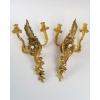 Jean-François Deniere (1774-1866) Paire d’appliques Louis XV en bronze ciselé et doré, d’après Jacques Caffieri 16