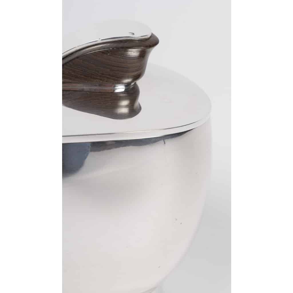 JEAN TETARD – Sucrier couvert ovale à anse en argent massif époque ART DECO 6