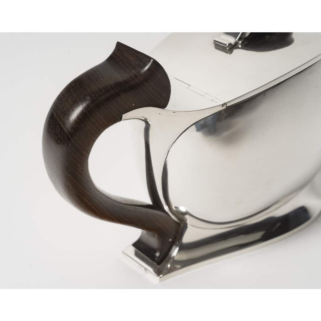 JEAN TETARD – Sucrier couvert ovale à anse en argent massif époque ART DECO 8