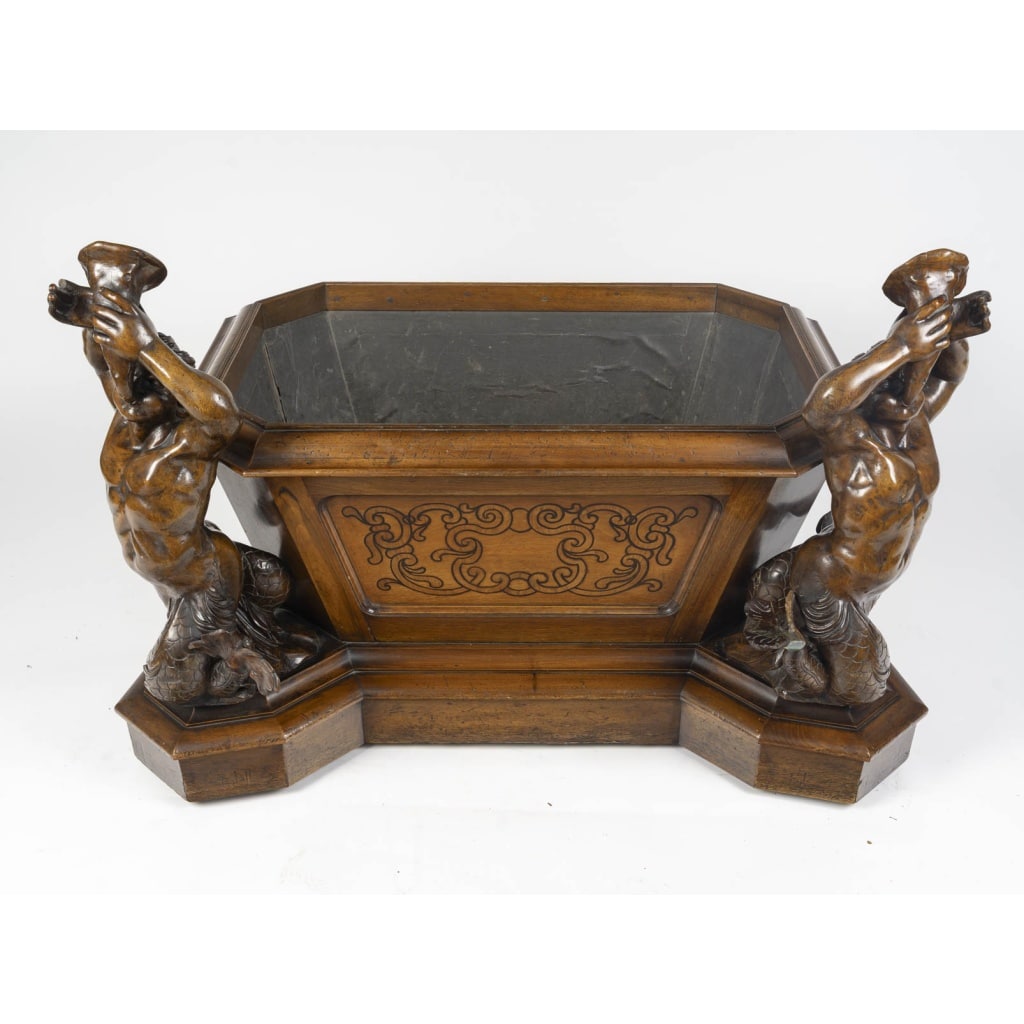 « Wine Cooler ou Raffraichissoir en acajou Angleterre 19ème siècle » 2