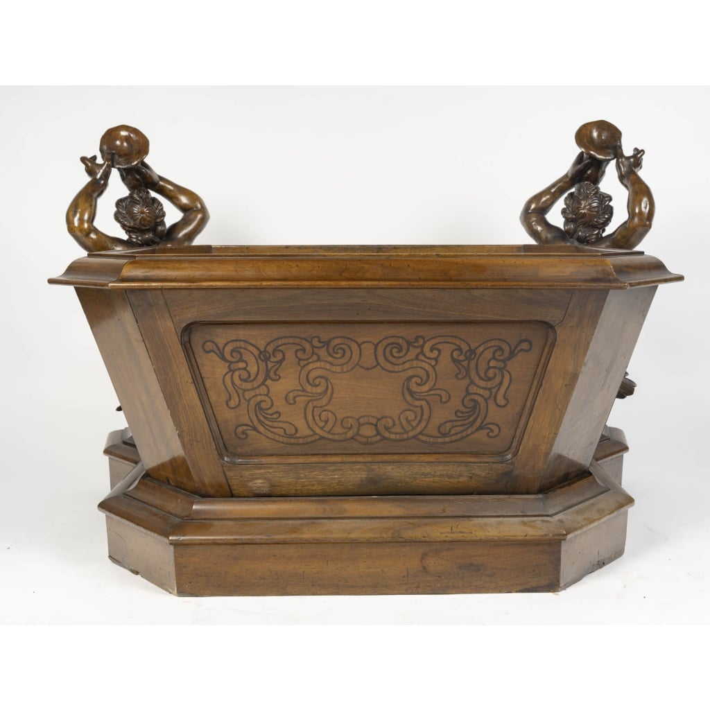 « Wine Cooler ou Raffraichissoir en acajou Angleterre 19ème siècle » 9