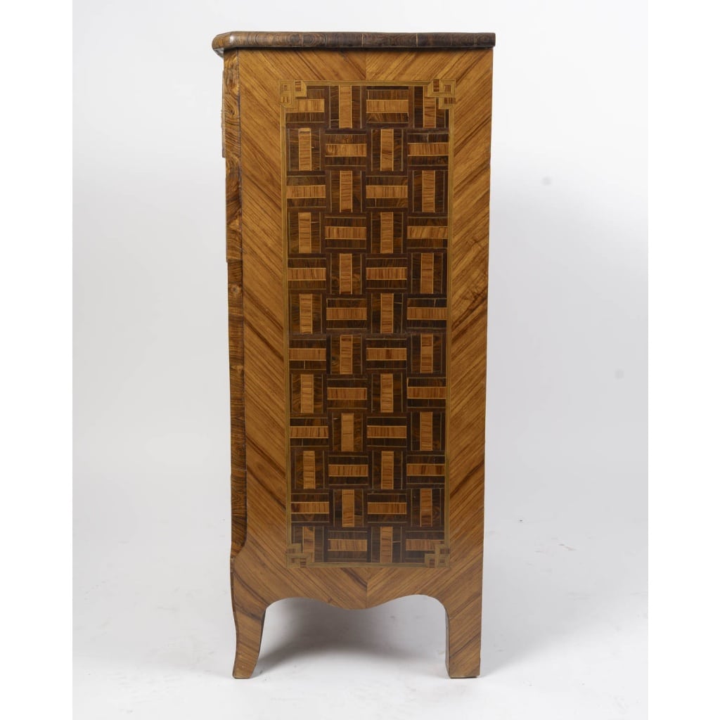 Chiffonnier Louis XVI en marqueterie XVIIIème siècle 7