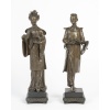 Paire de dignitaires en bronze. France, fin XIXème 18