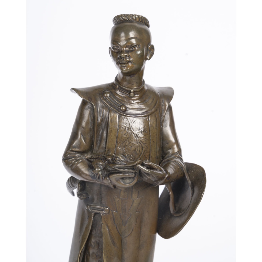 Paire de dignitaires en bronze. France, fin XIXème 12