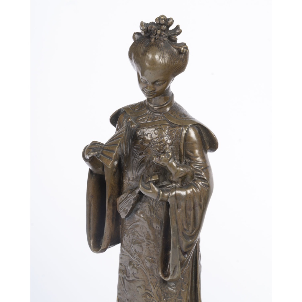 Paire de dignitaires en bronze. France, fin XIXème 8