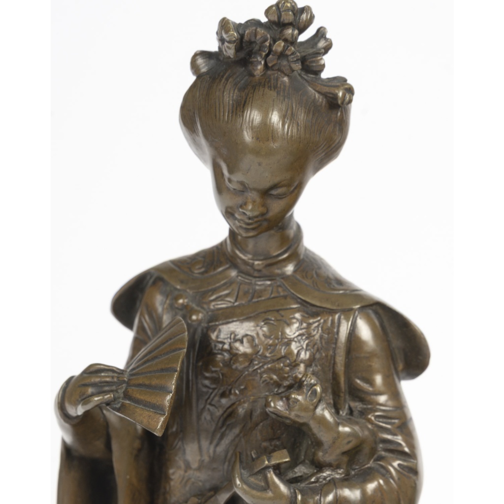 Paire de dignitaires en bronze. France, fin XIXème 7