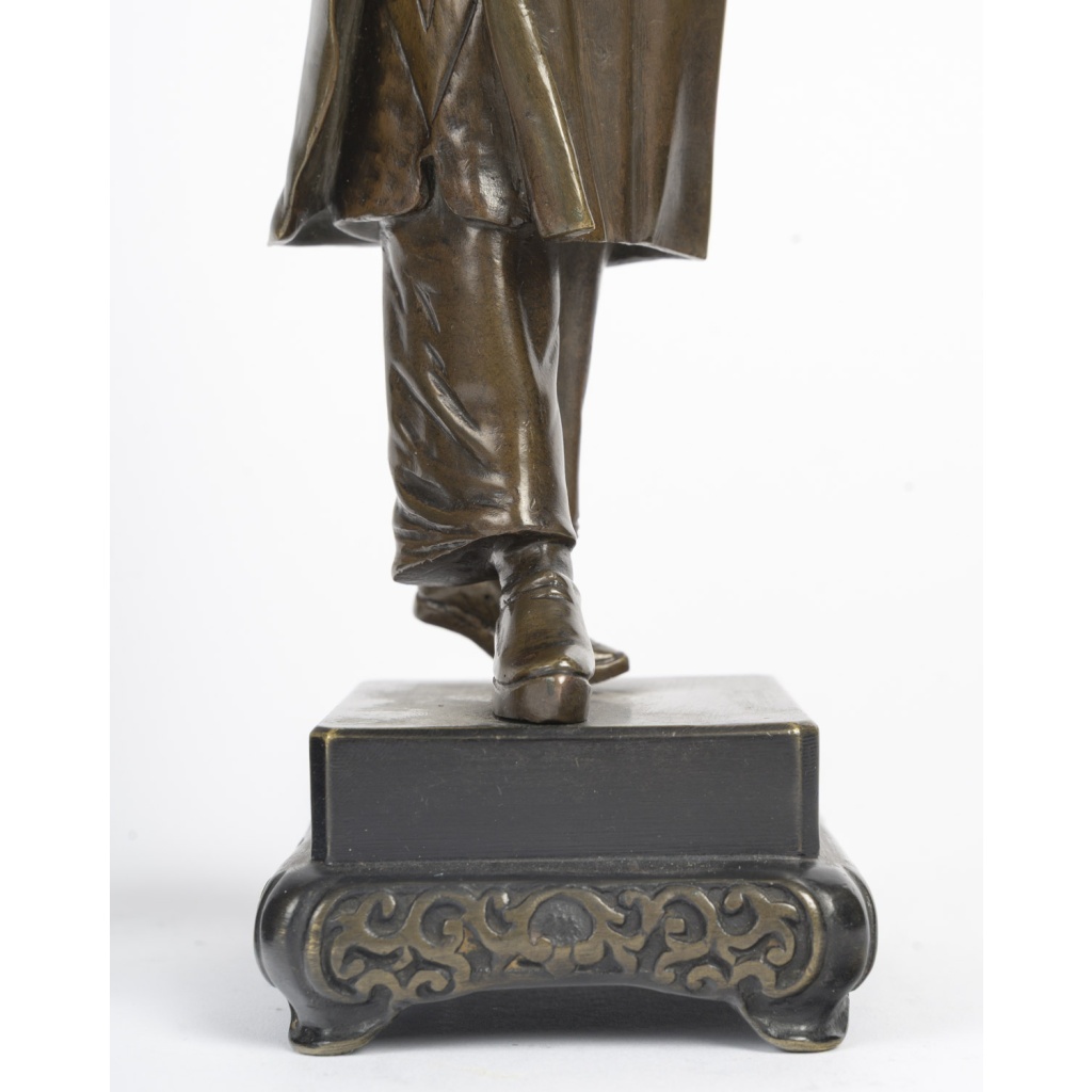 Paire de dignitaires en bronze. France, fin XIXème 16