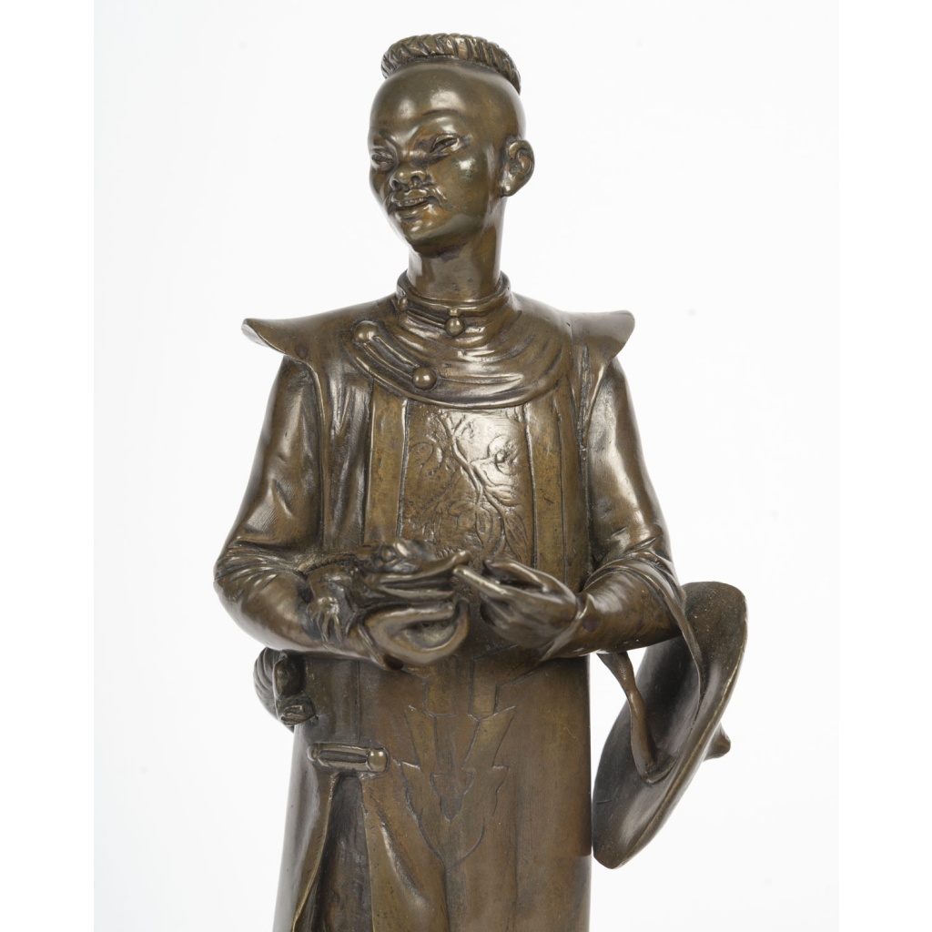 Paire de dignitaires en bronze. France, fin XIXème 13