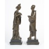 Paire de dignitaires en bronze. France, fin XIXème 19