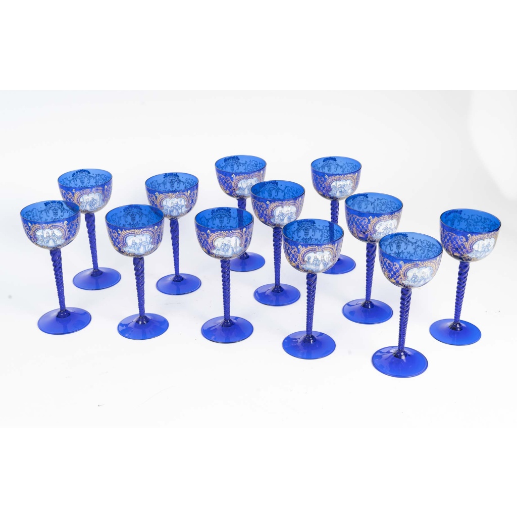 Venise, 12 verres en cristal. XIXème siècle 4 Venise, 12 verres en cristal. XIXème siècle 4