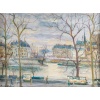 Serge Belloni (1925-2005) – Les Quais de Paris, l’Île Saint-Louis et les Bouquinistes huile sur bois vers 1980 12