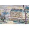 Serge Belloni (1925-2005) – Les Quais de Paris, l’Île Saint-Louis et les Bouquinistes huile sur bois vers 1980 17
