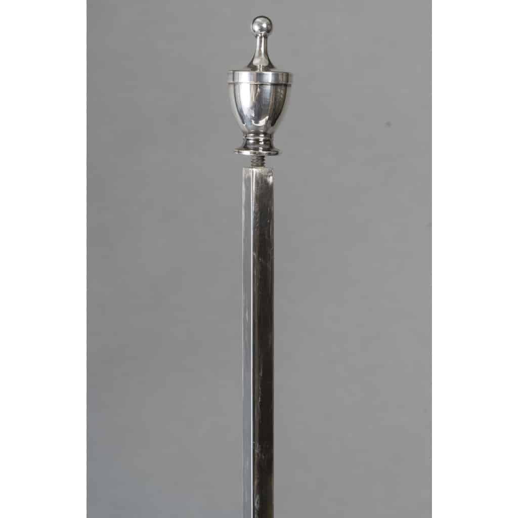 Lampe bouillotte en bronze argenté 7