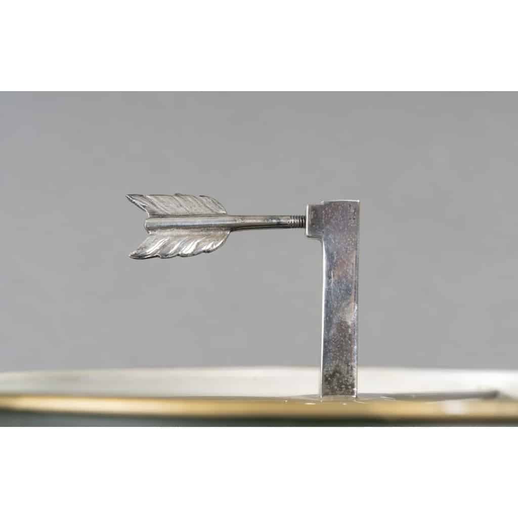 Lampe bouillotte en bronze argenté 4