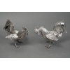 Orfèvre ESCHWEGE Paire de coqs combattant en argent massif circa 1950 26 Orfèvre ESCHWEGE Paire de coqs combattant en argent massif circa 1950 26