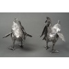 Orfèvre ESCHWEGE Paire de coqs combattant en argent massif circa 1950 35 Orfèvre ESCHWEGE Paire de coqs combattant en argent massif circa 1950 35