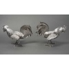 Orfèvre ESCHWEGE Paire de coqs combattant en argent massif circa 1950 36 Orfèvre ESCHWEGE Paire de coqs combattant en argent massif circa 1950 36