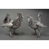 Orfèvre ESCHWEGE Paire de coqs combattant en argent massif circa 1950 39 Orfèvre ESCHWEGE Paire de coqs combattant en argent massif circa 1950 39