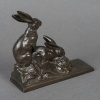 Sculpture – Groupe De Deux Lapins , Maurice Frécourt (1890-1961) – Bronze 16
