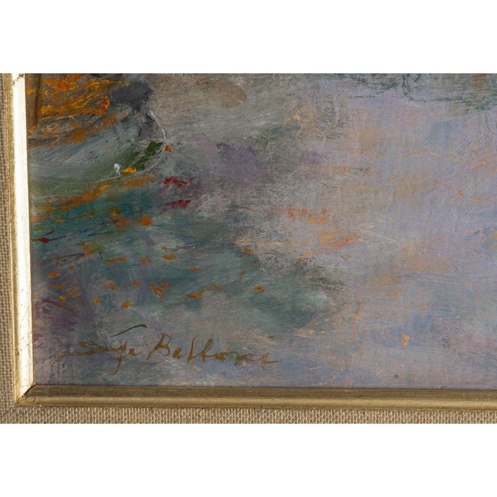 Serge Belloni (1925-2005) – Paris Pont du Carrousel, et de l’Observatoire huile sur bois vers 1980 9