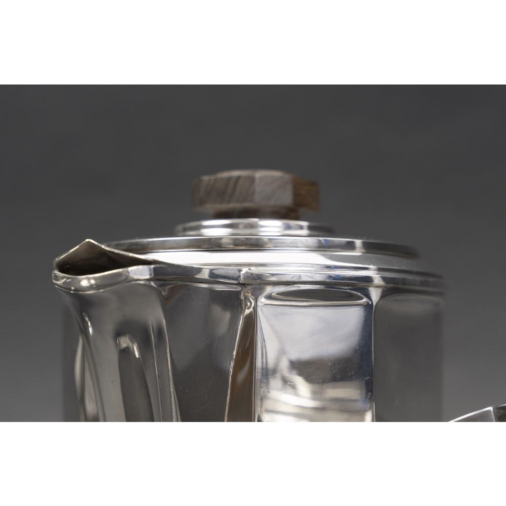 Ernest PROST Service à thé, café et chocolat en argent massif – ART DECO vers 1930 14 Ernest PROST Service à thé, café et chocolat en argent massif – ART DECO vers 1930 14