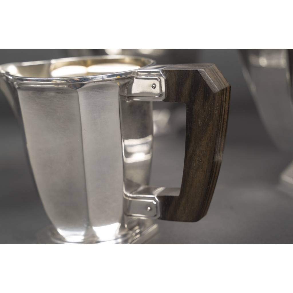 Ernest PROST Service à thé, café et chocolat en argent massif – ART DECO vers 1930 16 Ernest PROST Service à thé, café et chocolat en argent massif – ART DECO vers 1930 16