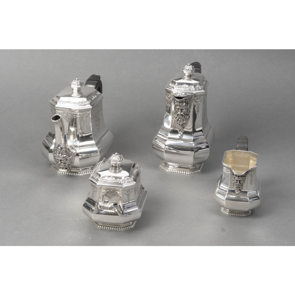 FOUQUET-LAPAR – Service à thé et café en argent massif 4 pièces XIXe 26 FOUQUET-LAPAR – Service à thé et café en argent massif 4 pièces XIXe 26
