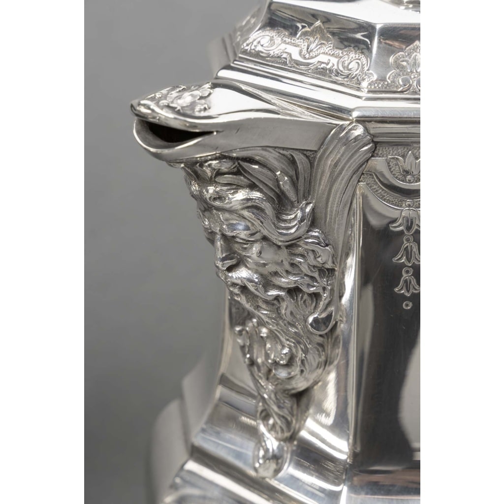 FOUQUET-LAPAR – Service à thé et café en argent massif 4 pièces XIXe 17 FOUQUET-LAPAR – Service à thé et café en argent massif 4 pièces XIXe 17