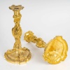D’après Juste-Aurèle Meissonnier Paire de flambeaux vers 1880 en bronze ciselé et doré montée en Lampes 21