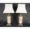 Paire de lampes à motifs japonisants avec montures en bronze – XIXème siècle 21