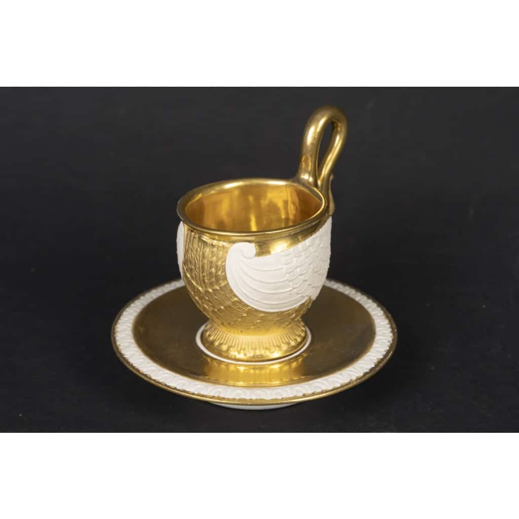 Tasse cygne blanche et or Dagoty Paris 4
